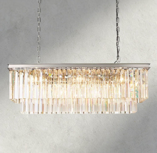 1920S Rectangular Chandelier 40", 49", 59" - GILDLAMPS