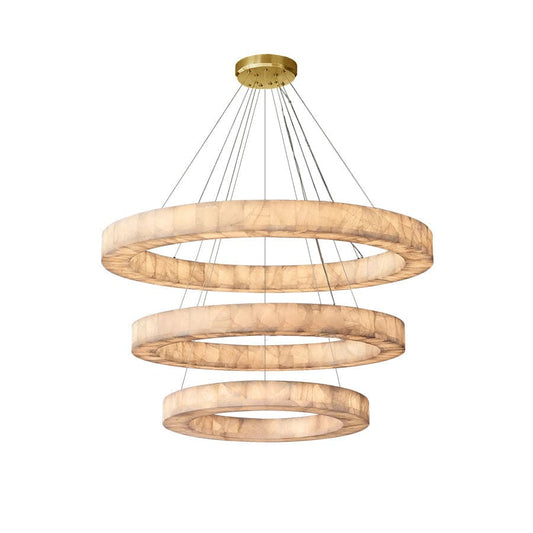 3 - Tier Round Marble Chandelier - GILDLAMPS