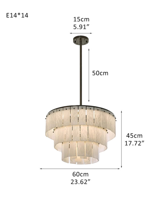 Stairwell Luxury Modern LED High Ceiling Large Alabaster Chandelier
