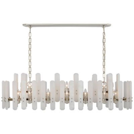 Alabaster Shield Large Linear Chandelier - GILDLAMPS