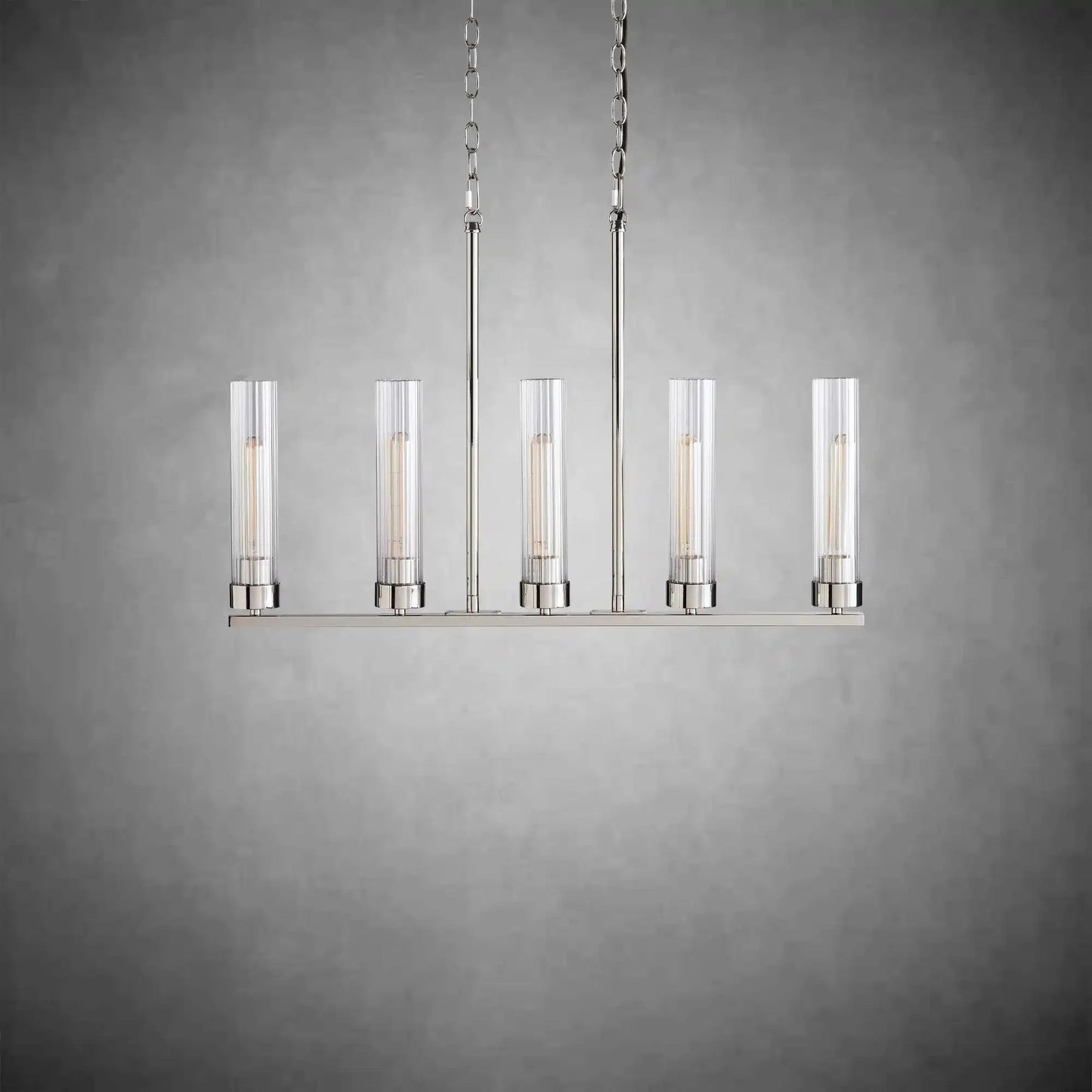 Andreas Glass Linear Chandelier Lighting - GILDLAMPS