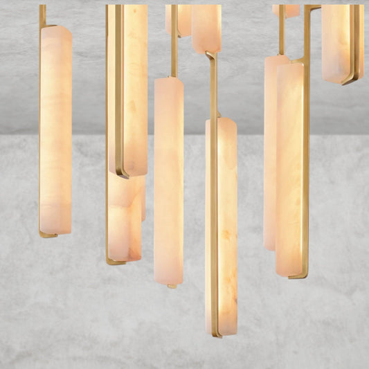Audaben Alabaster Round Chandelier 24", 40", 56" - GILDLAMPS