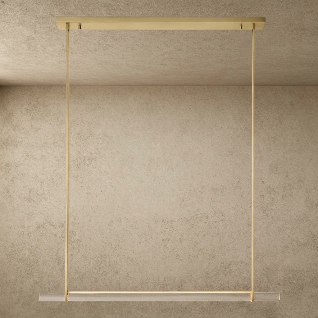 Audubon Crystal Linear Single Bar Chandelier