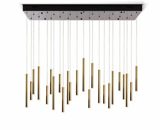 Bellini Rectangular Tubular Pendant Light Chandelier - GILDLAMPS