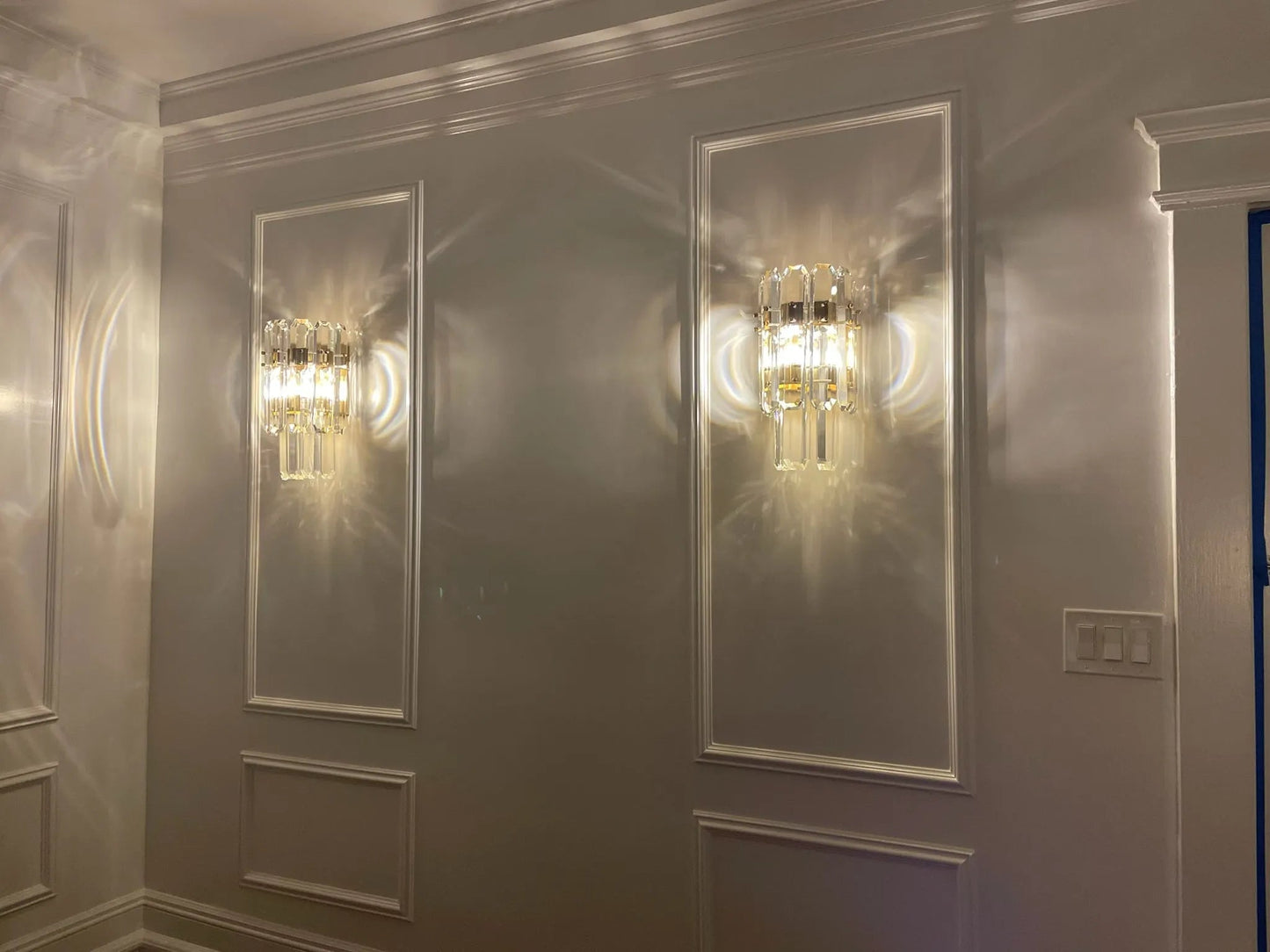 Bonnington Two - tier Crystal Wall Sconce 16" - GILDLAMPS