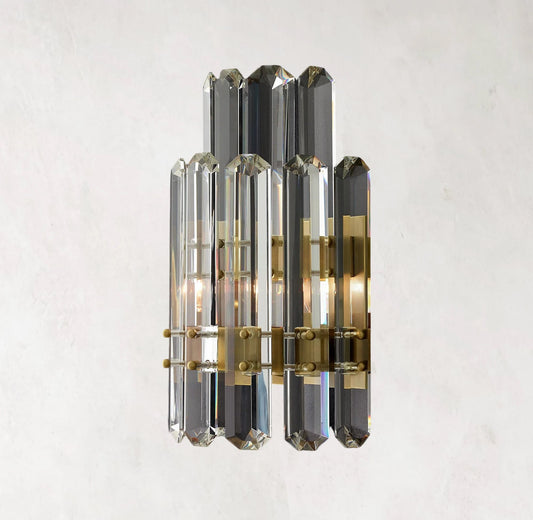 Bonnington Two - tier Crystal Wall Sconce 16" - GILDLAMPS