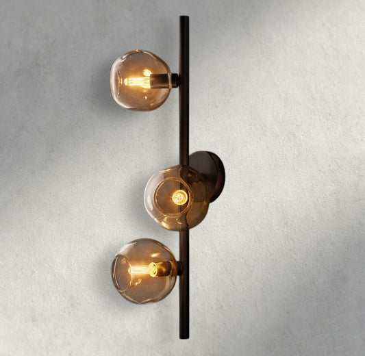 Bubble Smoke Glass Cascade Sconce - GILDLAMPS