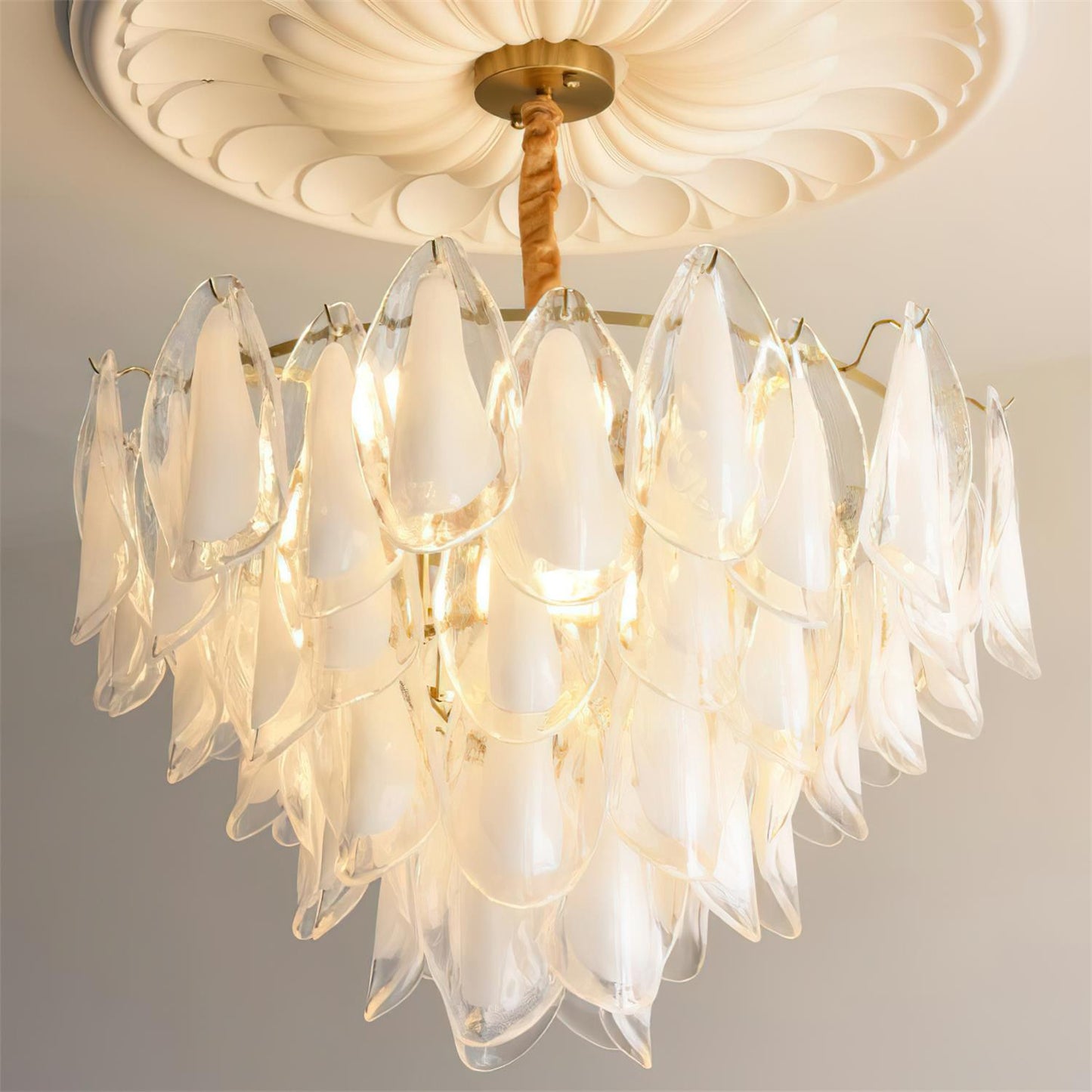 Caia Murano Glass Chandelier for Living Room - GILDLAMPS