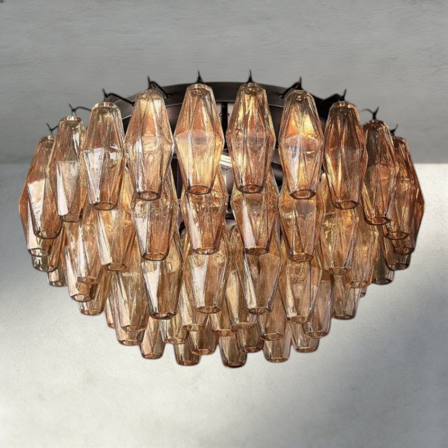 Cihela Clear/ Smoke Glass Flushmount 17", 22" - GILDLAMPS