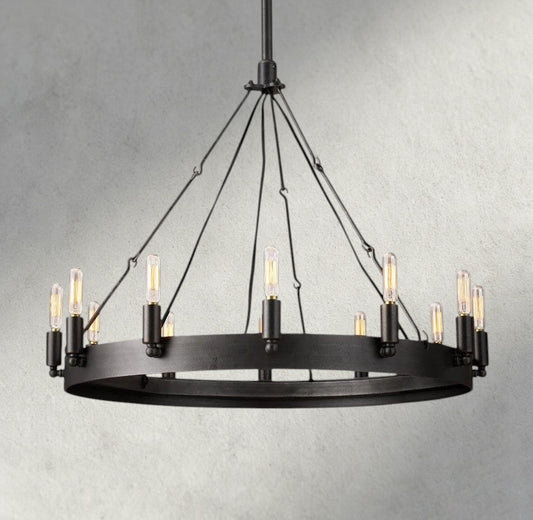Cominv Round Outdoor Chandelier 26", 38", 50", 63", 73" - GILDLAMPS