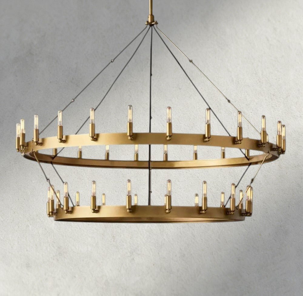Cominv Vintage Filament Two - Tier Chandelier 38", 50", 63", 71" - GILDLAMPS