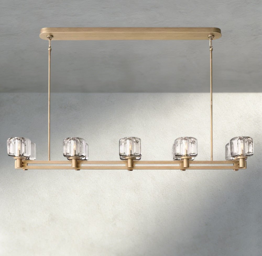 Demaret double Linear chandelier 54", 72" - GILDLAMPS