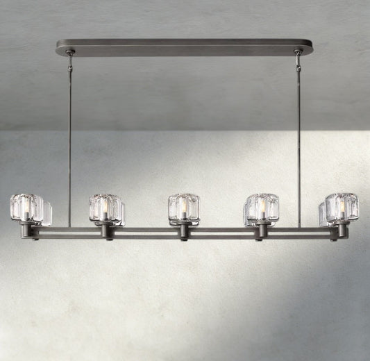 Demaret double Linear chandelier 54", 72" - GILDLAMPS