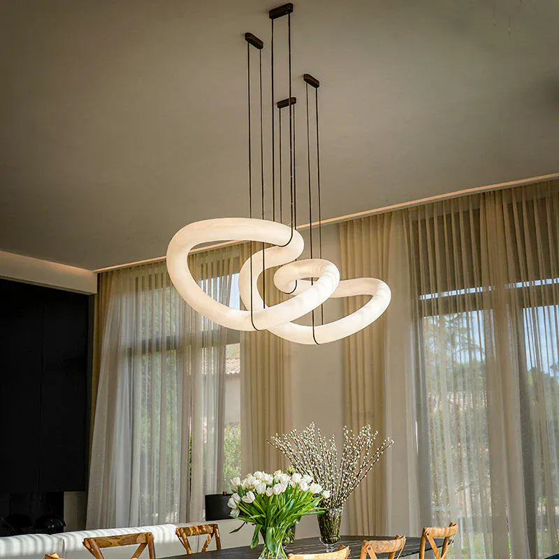 Ethereal Alabaster Chandelier 70½ inch