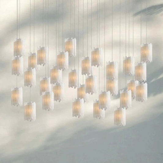 Giana Rectangular Chandelier 15/30 - Light - GILDLAMPS