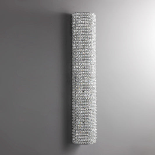 Halo Modern Clear Crystal Wall Sconce 36"H - GILDLAMPS