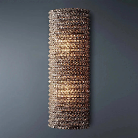 Halo Modern Smoke Crystal Wall Sconce 21"H - GILDLAMPS