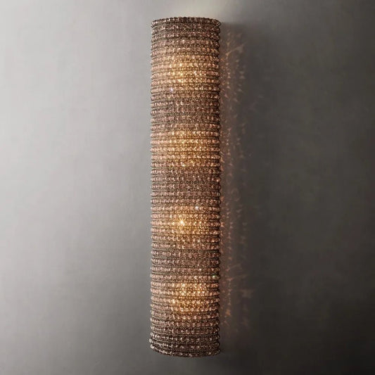 Halo Modern Somke Crystal Wall Sconce 36"H - GILDLAMPS