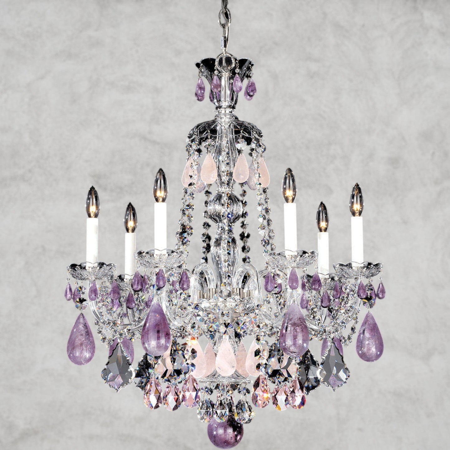 Hamilton Rock Crystal 7-Light Chandelier 24 inch