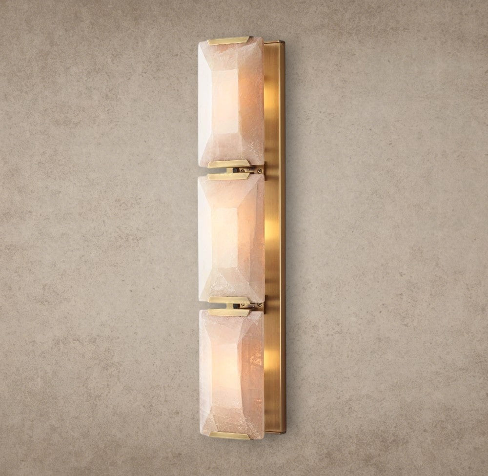 Harlow Calcite Triple Sconce