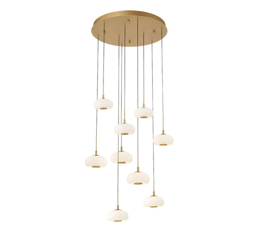Lanterns 9 Light Round LED Chandelier - GILDLAMPS