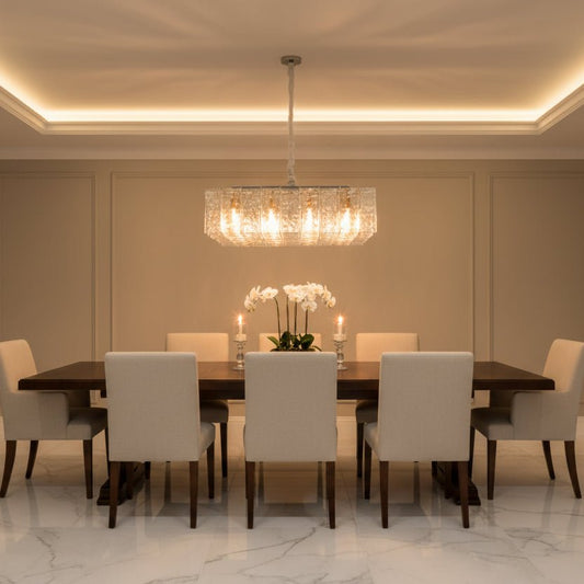 Latracy Square Chandelier 49" - GILDLAMPS
