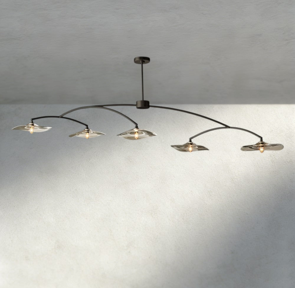 Lily Clear Glass Linear Chandelier - GILDLAMPS