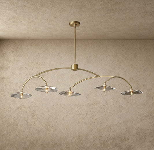 Lily Clear Glass Linear Chandelier - GILDLAMPS