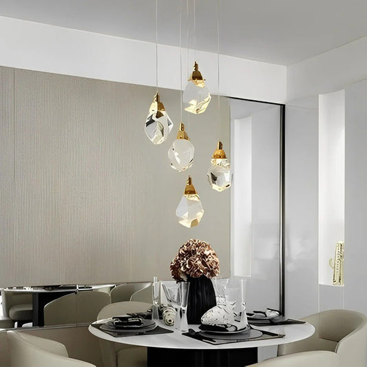 Luxury Staircase Chandelier Modern Spiral Crystal High Ceiling Light - GILDLAMPS
