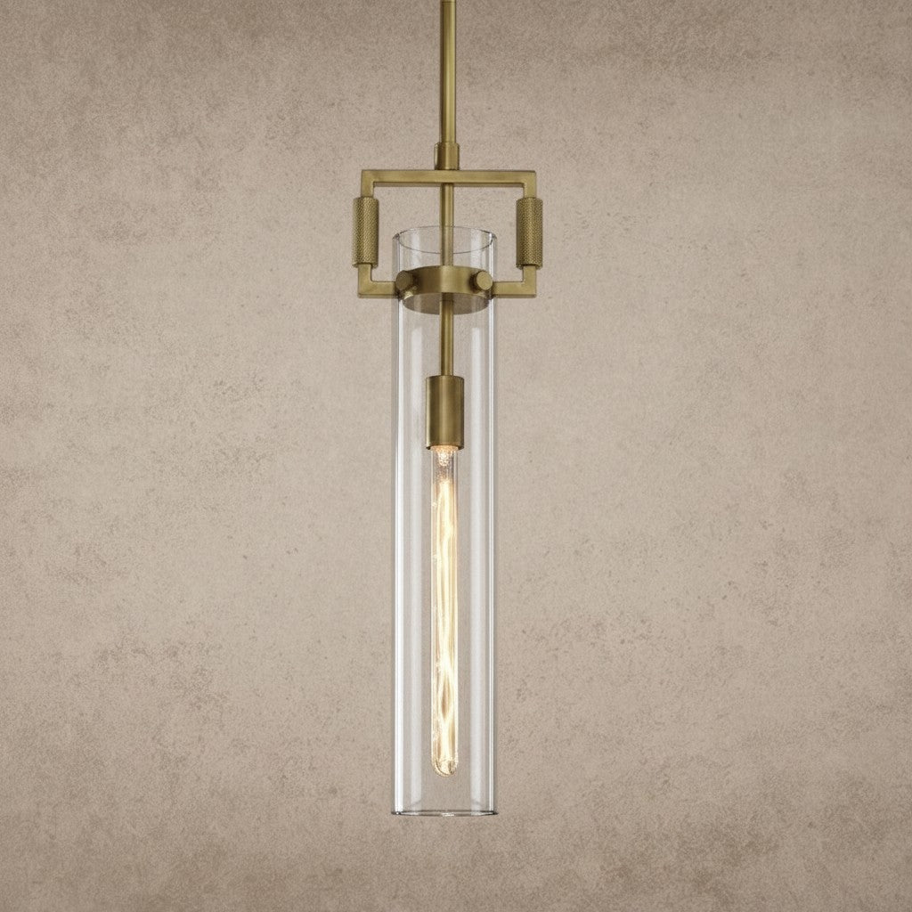 Machinist Glass Cylinder Pendant 12 inch, 22 inch