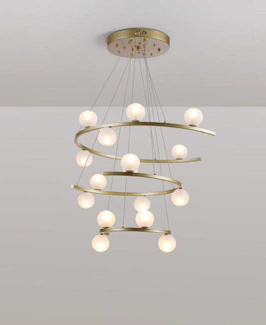Modern Half Ring LED Chandelier by Aurorae Lighting - GILDLAMPS