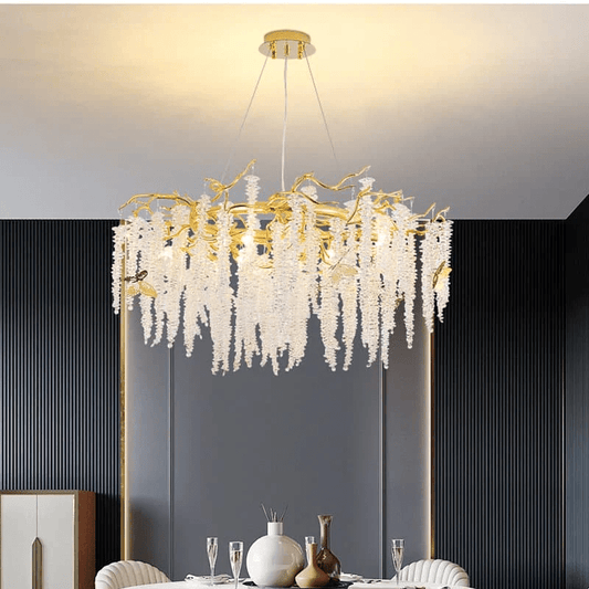 Modern Snowflake Crystal Branch Chandelier - GILDLAMPS