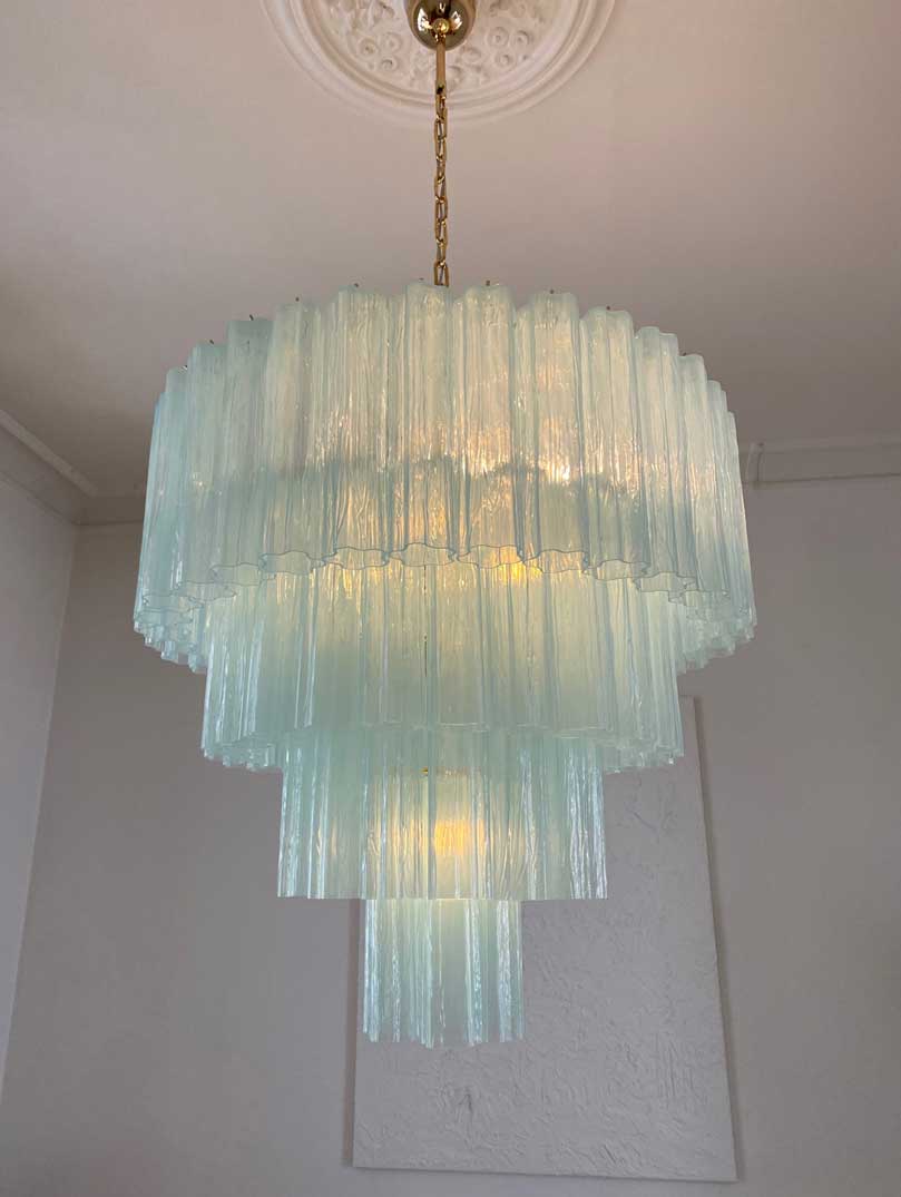 Murano Chandelier – 78 tubes – Opal - GILDLAMPS