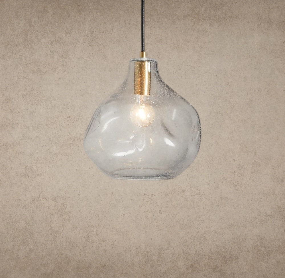 Organic 12 inch Glass Pendant