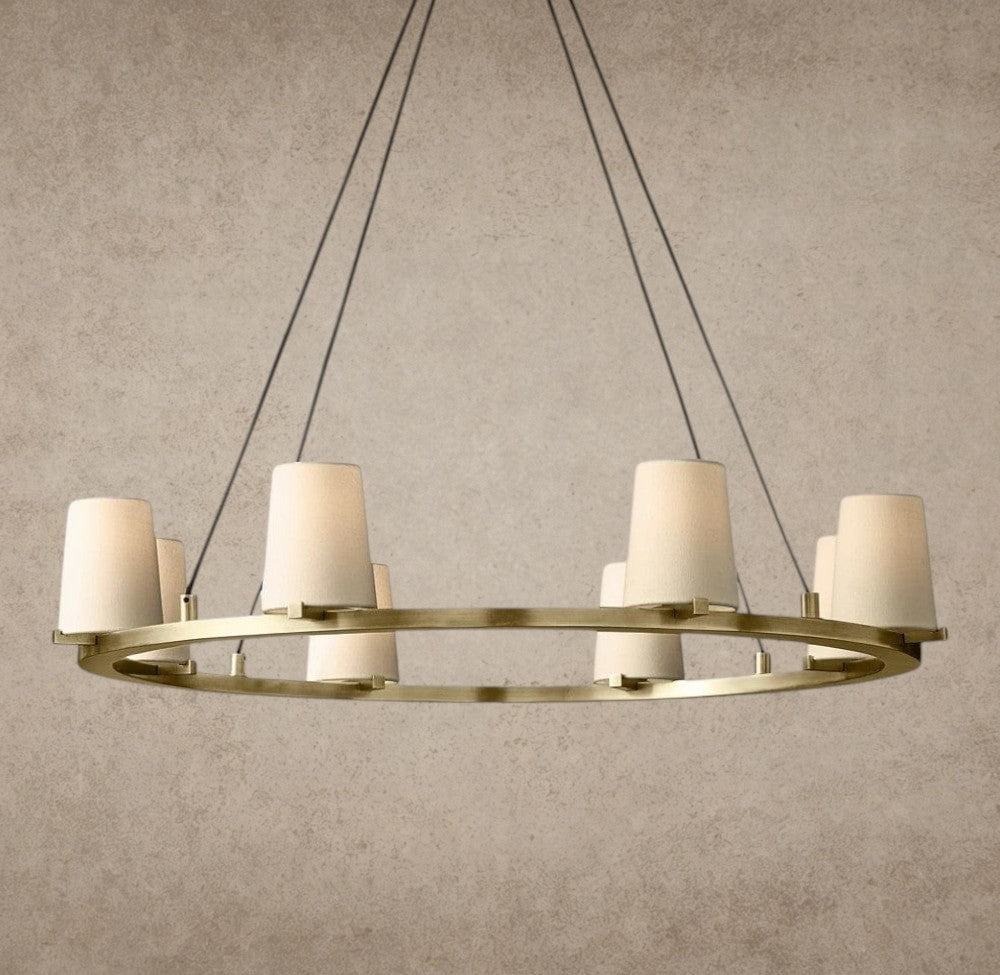 Pauillac Fabric Shade Round Chandelier 36 inch, 48 inch, 60 inch