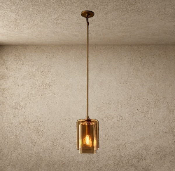 Lacour Amber Glass Pendant