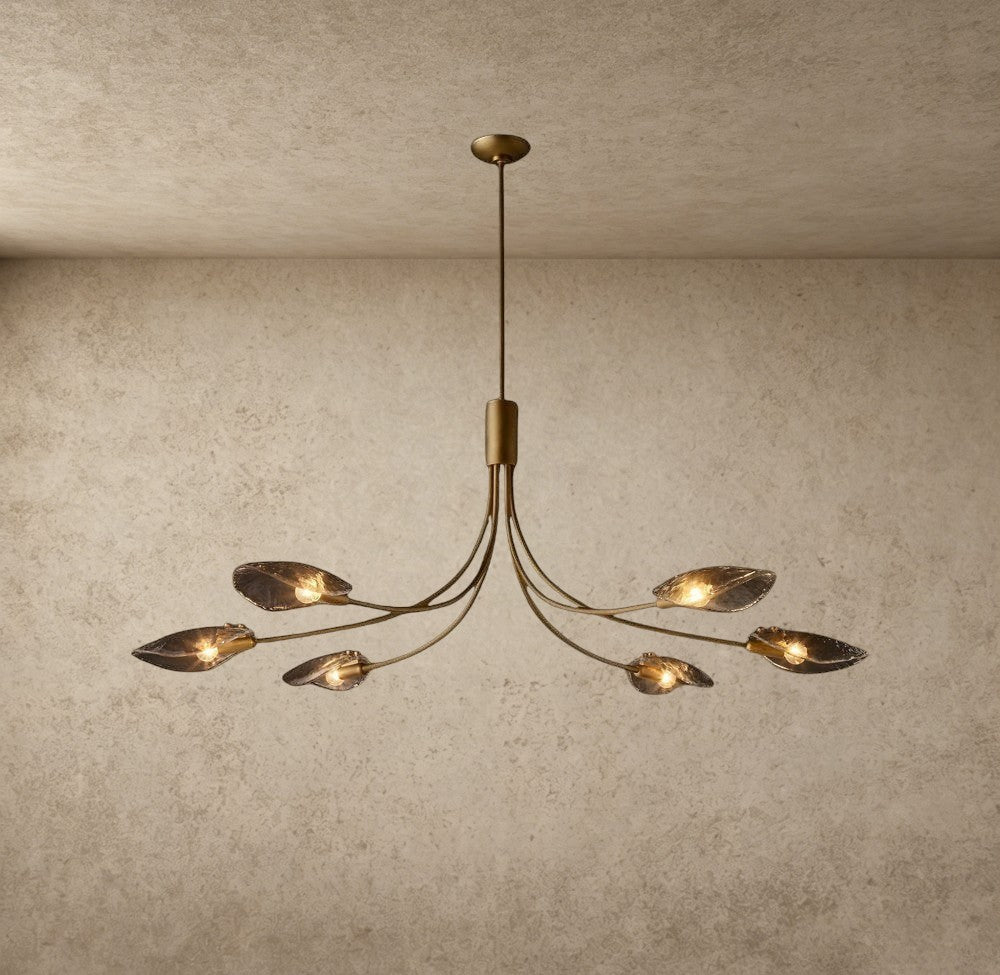 Shell Smoke Glass Chandelier