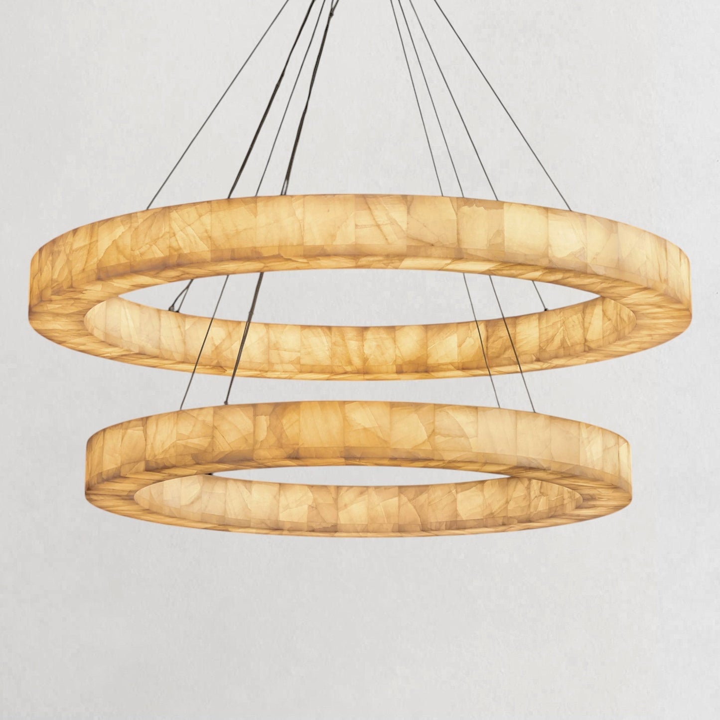 Rivaga Lueur Two - Tier Round Chandelier - GILDLAMPS