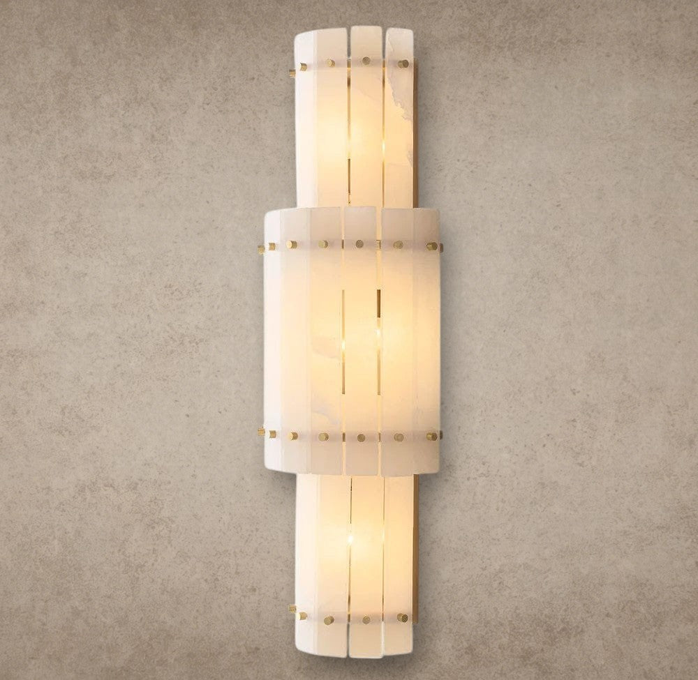 San Marco Alabaster Grand Round Sconce