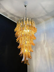Murano Chandelier – 83 petals – Caramel