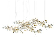 Gold White Leaves Combination Gingko Chandeliers