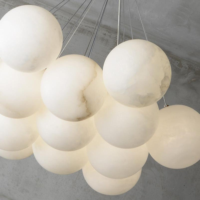 Sophie Modern Alabaster Ball Pendant Light, Dining Room Light
