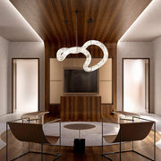 Oslo Infinity Symmetrical Entryway Alabaster Pendant Light, Entrance Pendant Light