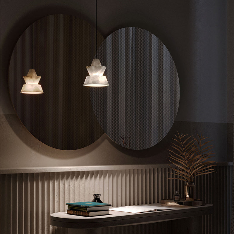 Lab Small Alabaster Coffee Table Pendant, Modern Pendant Light Besides Bed
