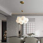 Sophie Modern Alabaster Ball Pendant Light, Dining Room Light