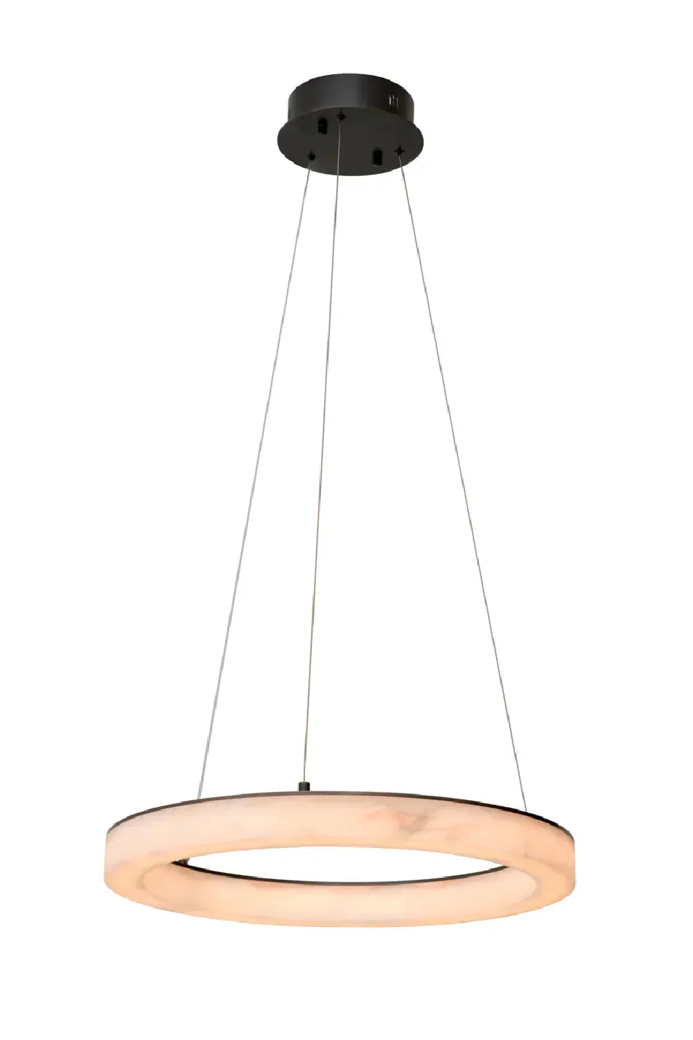 Gabriel Modern Round Living Room Alabaster Chandelier