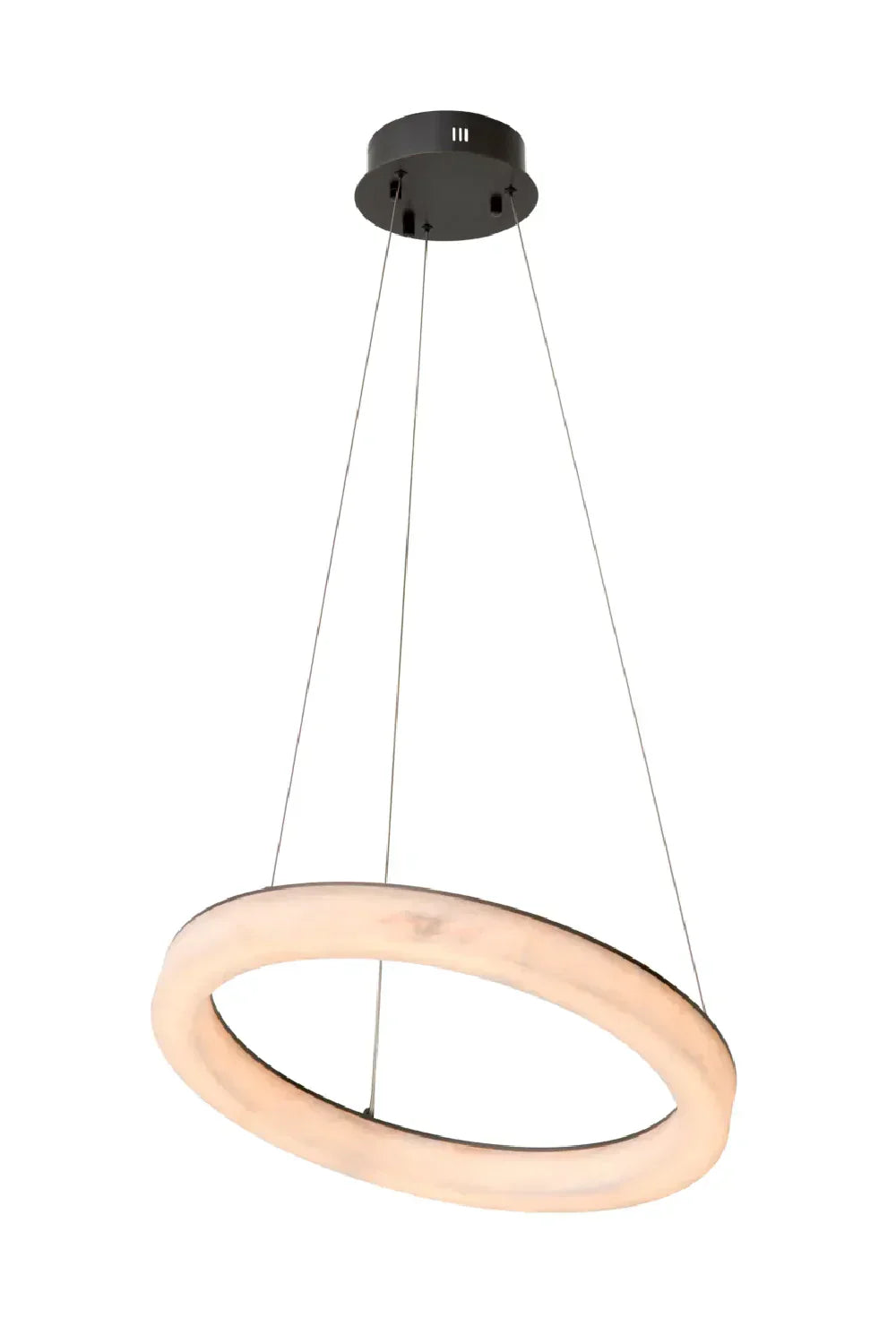 Gabriel Modern Round Living Room Alabaster Chandelier