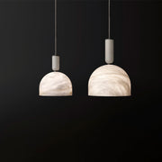 Modern Alabaster Bedside Pendant Light, Bedroom Pendant Lamp