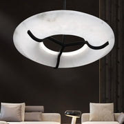 Maxine Modern Round Alabaster Dining Room Chandelier