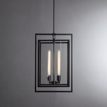 16 Inch Glass Lantern Pendant Light - Beckman - GILDLAMPS